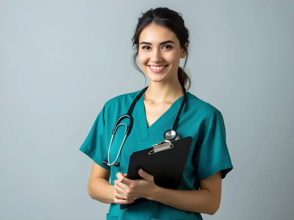 nurse-holding-tablet-smiling
