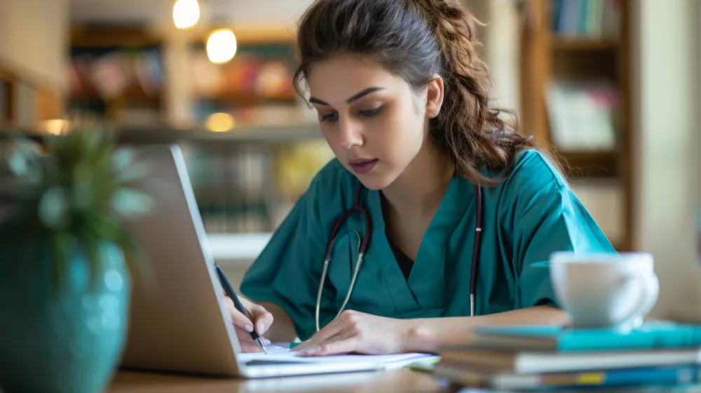 nurse-studying-medical-documents-radha-patel-np-reviews